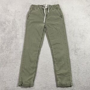 Paige Pants Womens 26 Green Christy Stretch Lyocell Drawstring Elastic Cuffed